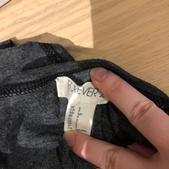 Forever 21 dark grey bodycon mini dress - Picture 2 of 2